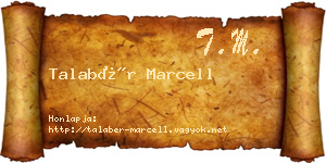 Talabér Marcell névjegykártya